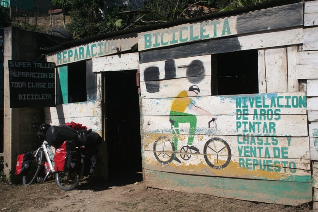 Bike shops are everywhere in Guatemala.