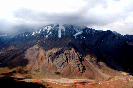 The highest peak in South America.