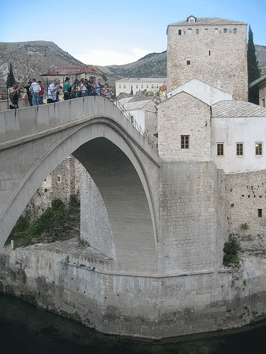The famous Mostar Bridge.