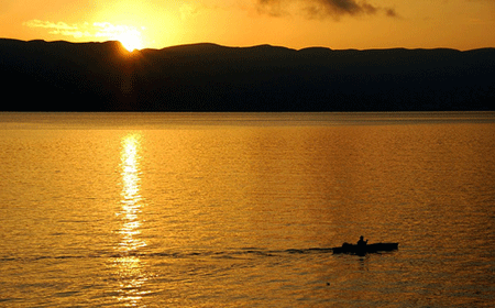 Sunrise on the lake.
