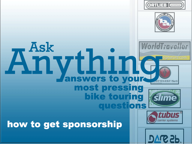 How to get sponsorship for your long-distance bicycle tour