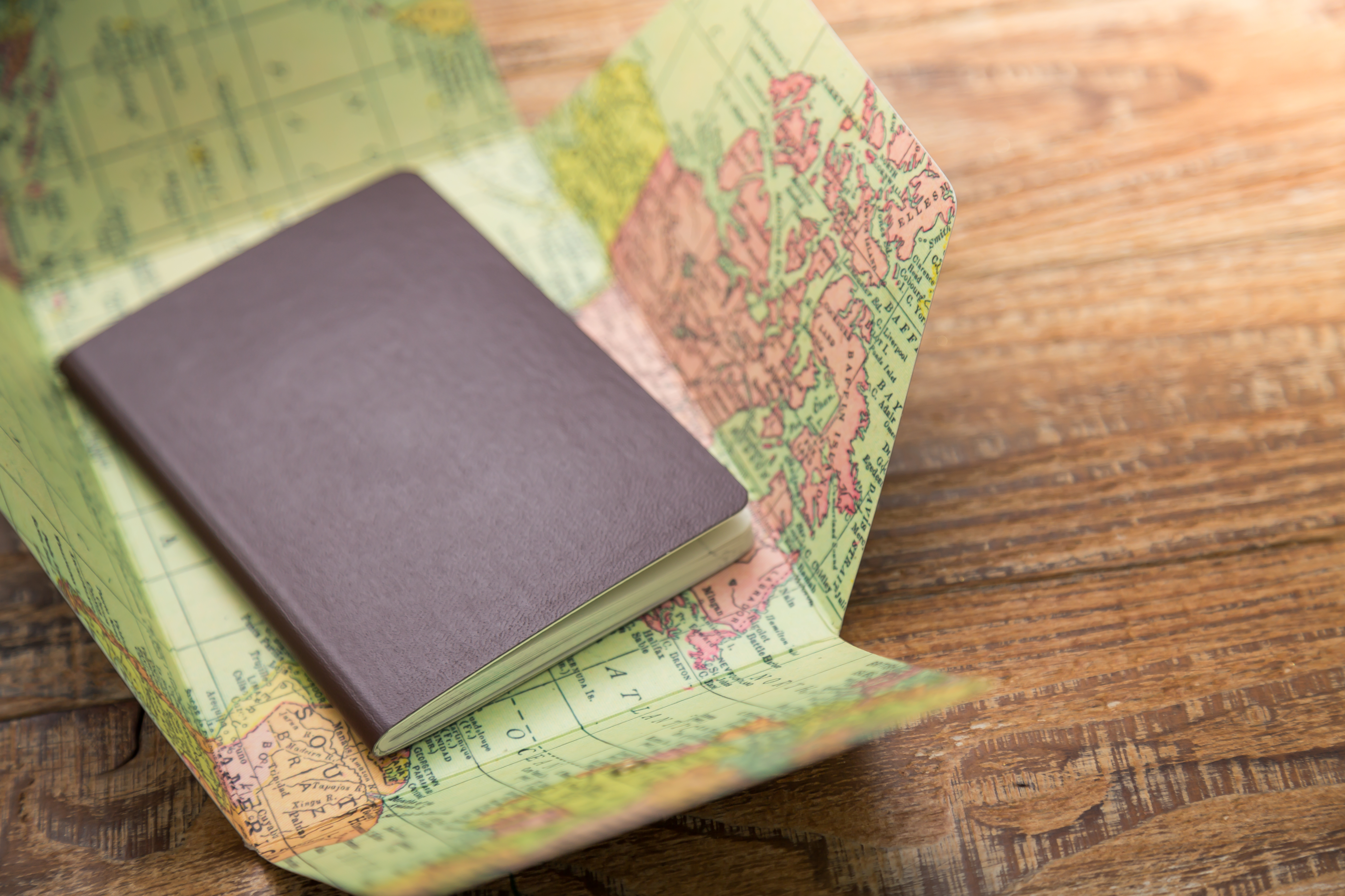 passport with Map