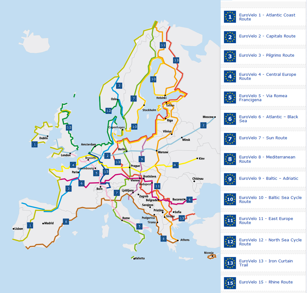 eurovelo routes map