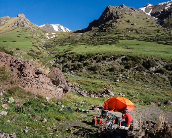 camping in the Pamir Mountains, Kyrgyzstan