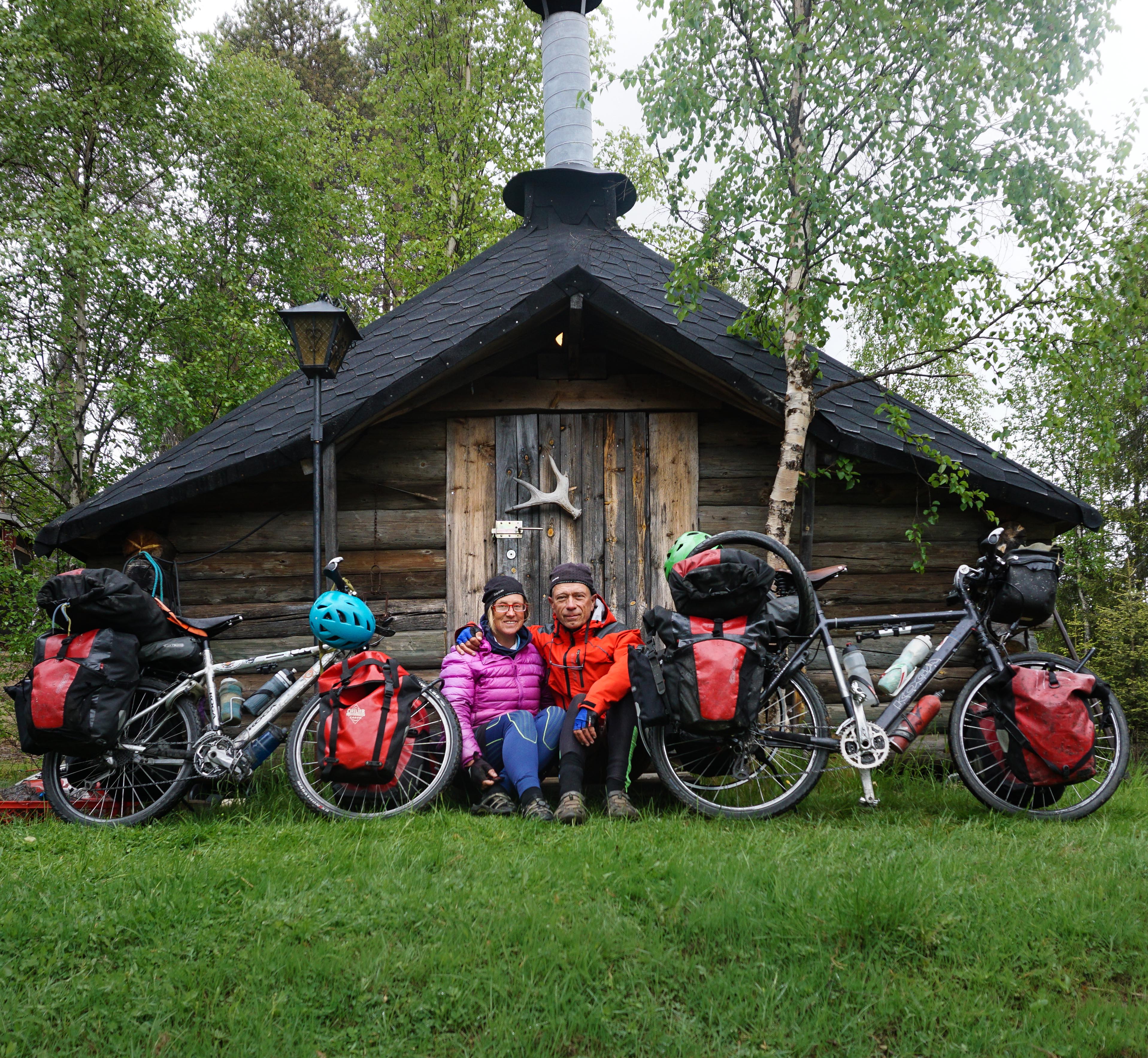 A friendly Finnish family took pity on us and invited us to spend the night in this cozy cabin. I keep asking myself when our luck is going to run out.