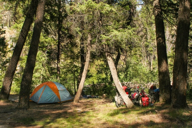 bike camping in the USA