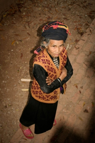 Woman in traditional dress in northern Vietnam.